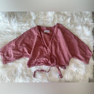 Urban Outfitters Wrap Peasant Top
